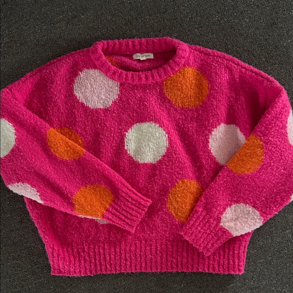 Pink Polka Dot Sweater